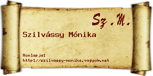 Szilvássy Mónika névjegykártya